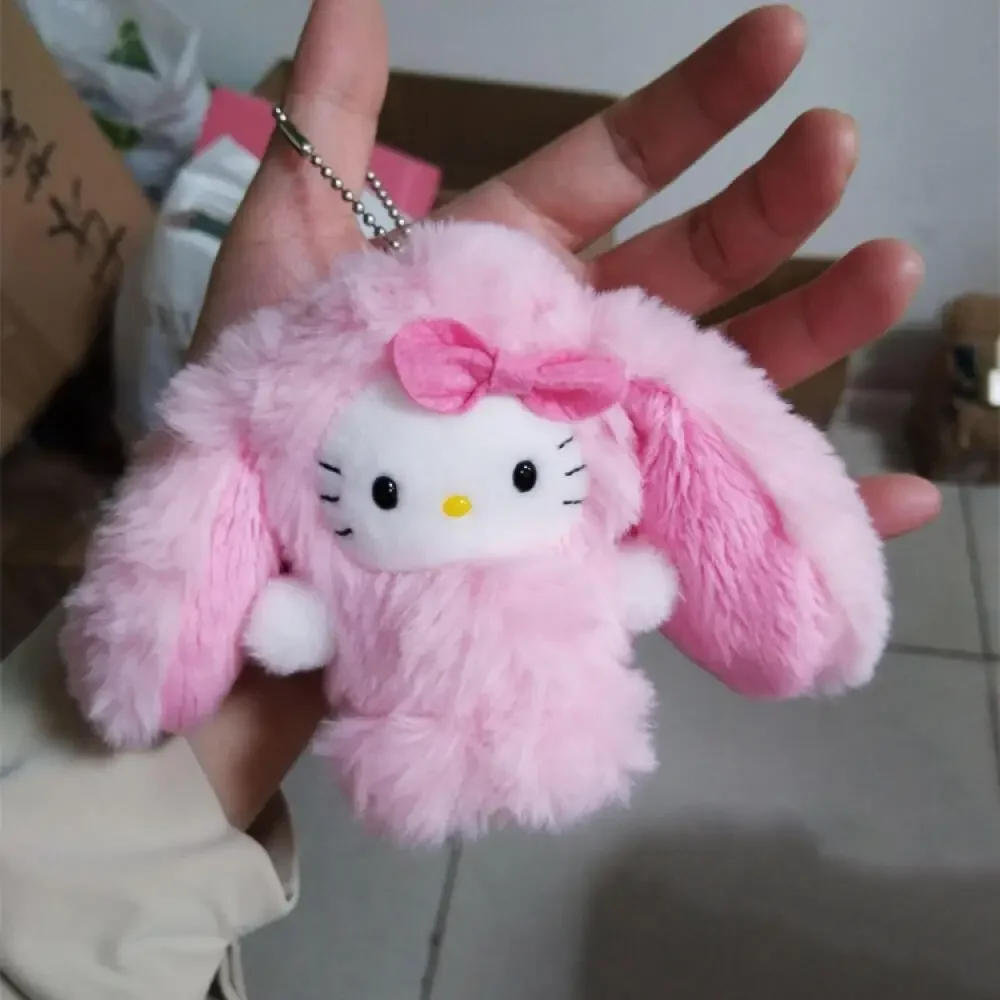 Hello Kitty Sanrio Stuffed Doll Keychain Cartoon Lop-eared Rabbit Kitty Cat Doll Pendant Keychain Bag Accessories Car Keychains
Hello Kitty Sanrio Stuffed Doll Keychain Cartoon Lop-eared Rabbit Kitty Cat Doll Pendant Keychain Bag Accessories Car Keychains