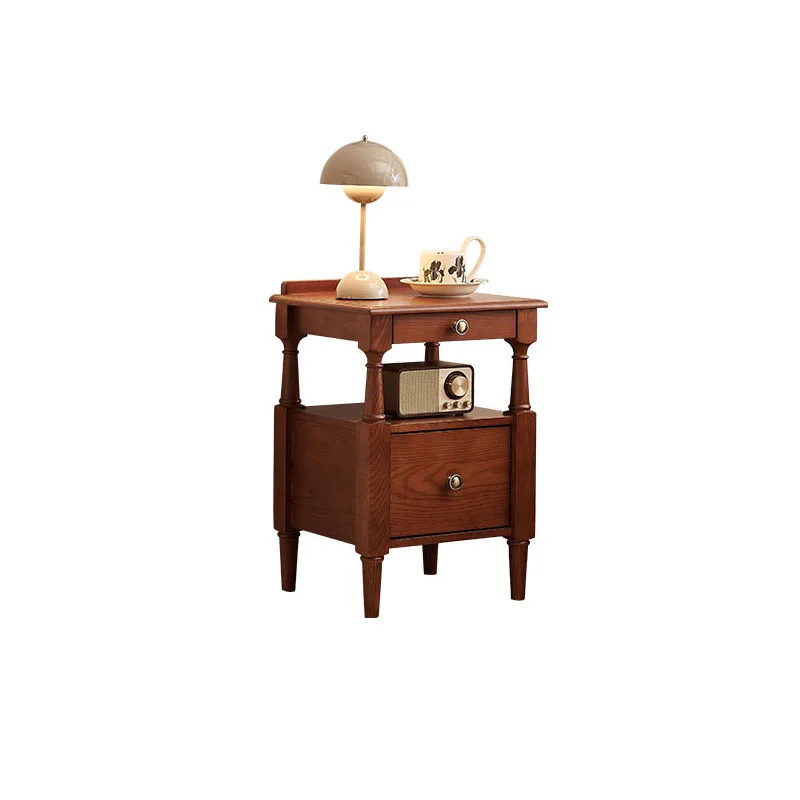 -dd French-style Vintage Solid Wood Ultra-narrow Double-layer Drawer Bedroom Nightstand for Small Spaces
-dd French-style Vintage Solid Wood Ultra-narrow Double-layer Drawer Bedroom Nightstand for Small Spaces
