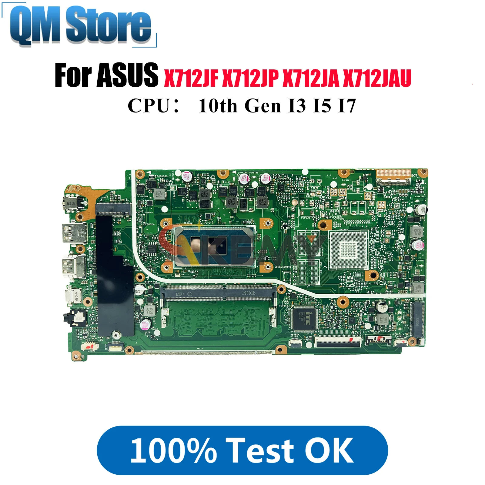 X712JA Материнская плата для ноутбука ASUS X712JAU K512J V5000J A512J X512J X712JF X712JP S512J X712JAW F512J Материнская плата с процессором I3 I5 I7 
X712JA Материнская плата для ноутбука ASUS X712JAU K512J V5000J A512J X512J X712JF X712JP S512J X712JAW F512J Материнская плата с процессором I3 I5 I7
