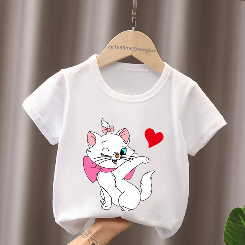 Hot Sale Cute Marie Cat Print Cartoon Kids T-Shirts Kawaii Girls Clothes Baby Boys Short Sleeve T shirt Summer Children Tops
Hot Sale Cute Marie Cat Print Cartoon Kids T-Shirts Kawaii Girls Clothes Baby Boys Short Sleeve T shirt Summer Children Tops