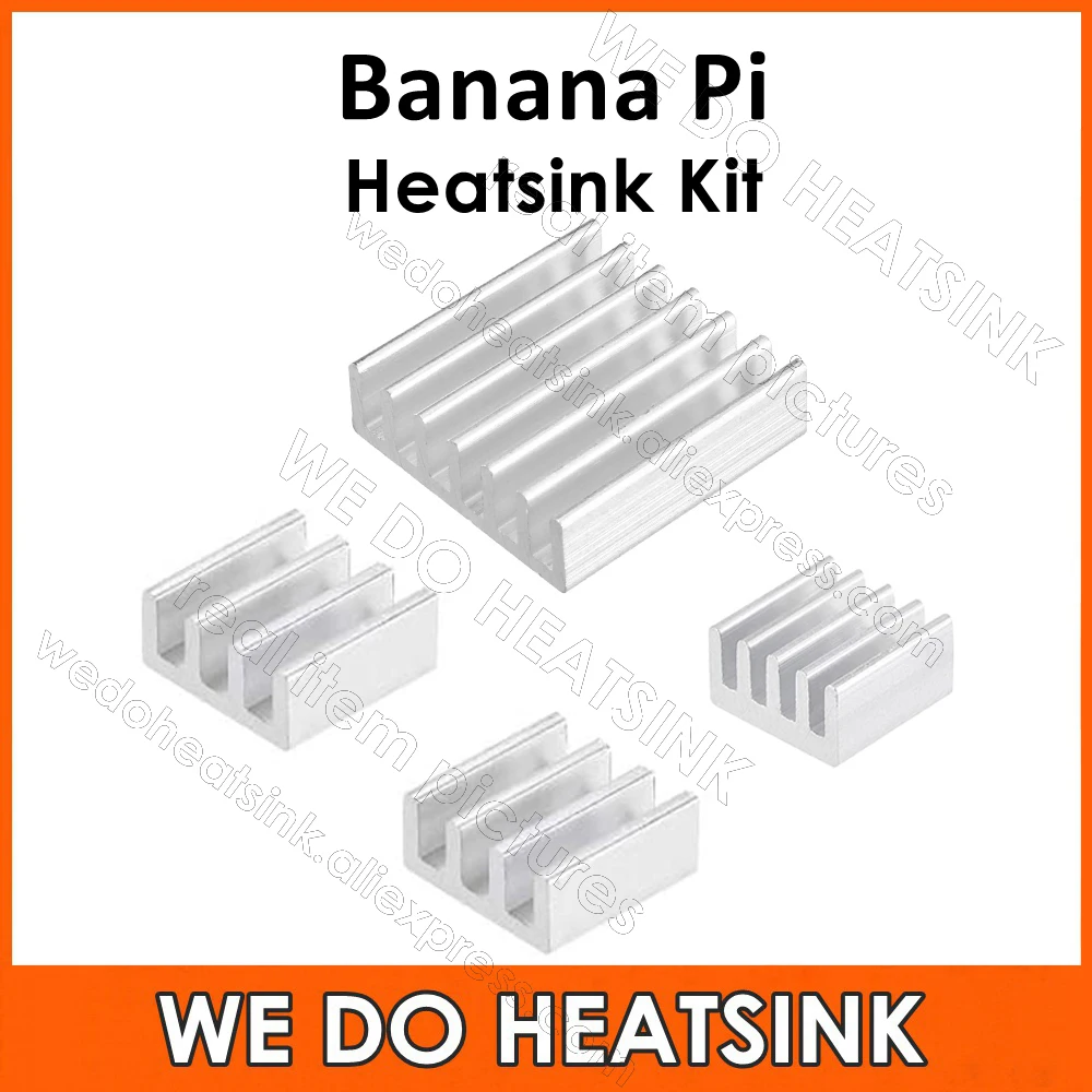 100sets DIY Cooler Aluminum Heatsink Heat Sink kit For Banana Pi, Orange Pi is also available
100sets DIY Cooler Aluminum Heatsink Heat Sink kit For Banana Pi, Orange Pi is also available