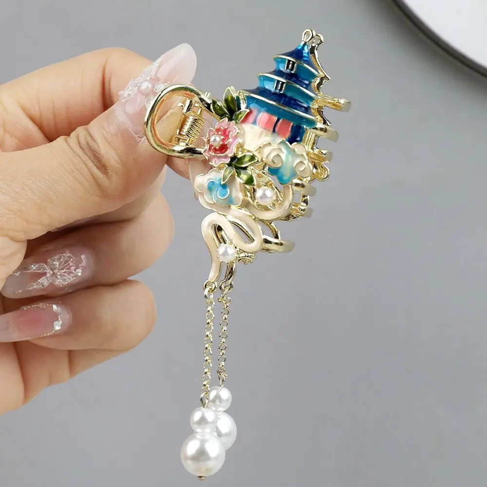 Tassels Chinese Style Hair Claw enamel Ponytail Holder Cheongsam Design Hair Clip Hairpin Grab Clip Metal Shark Clip Travel
Tassels Chinese Style Hair Claw enamel Ponytail Holder Cheongsam Design Hair Clip Hairpin Grab Clip Metal Shark Clip Travel