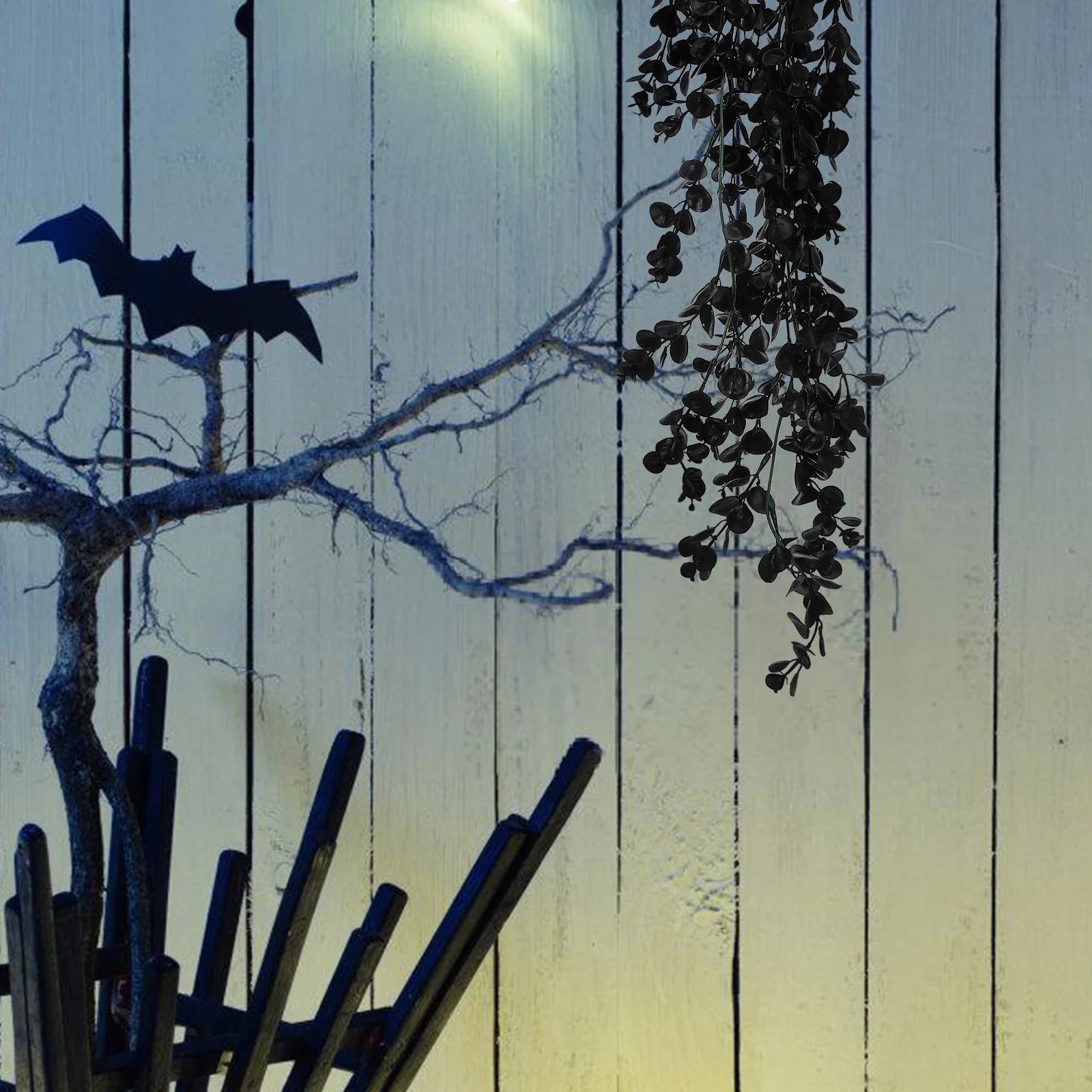 Black Eucalyptus Hanging Tree Spooky Halloween Decoration Fake Plants Party Wall Decor Artificial Vines Festival
Black Eucalyptus Hanging Tree Spooky Halloween Decoration Fake Plants Party Wall Decor Artificial Vines Festival