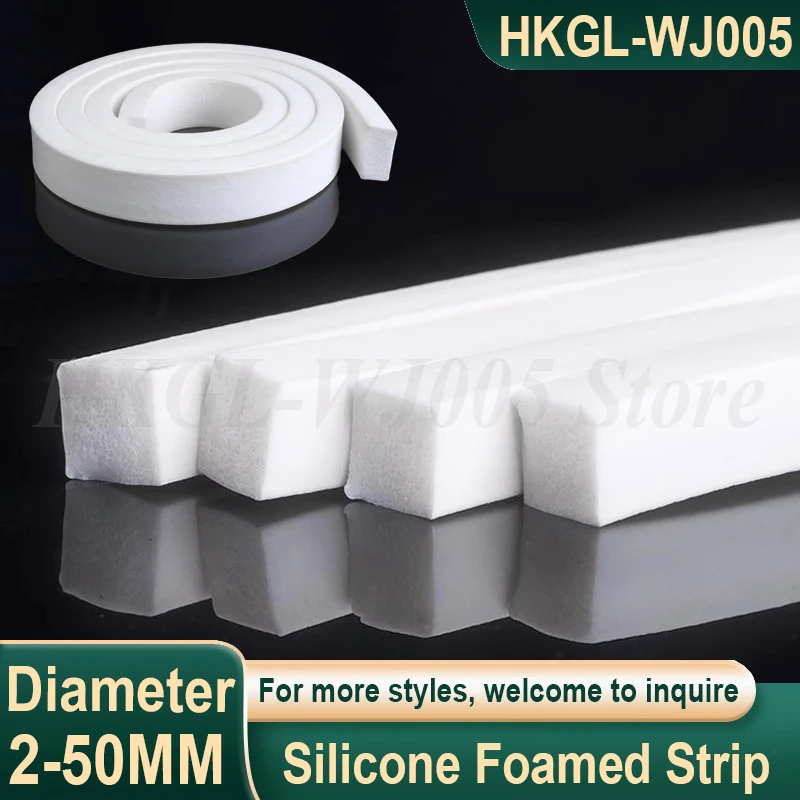 2-50mm Square Silicone Rubber Foamed Strip White Silicone Foam Sealing Strip Sponge Strip Foaming Cord Door Window Gasket
2-50mm Square Silicone Rubber Foamed Strip White Silicone Foam Sealing Strip Sponge Strip Foaming Cord Door Window Gasket