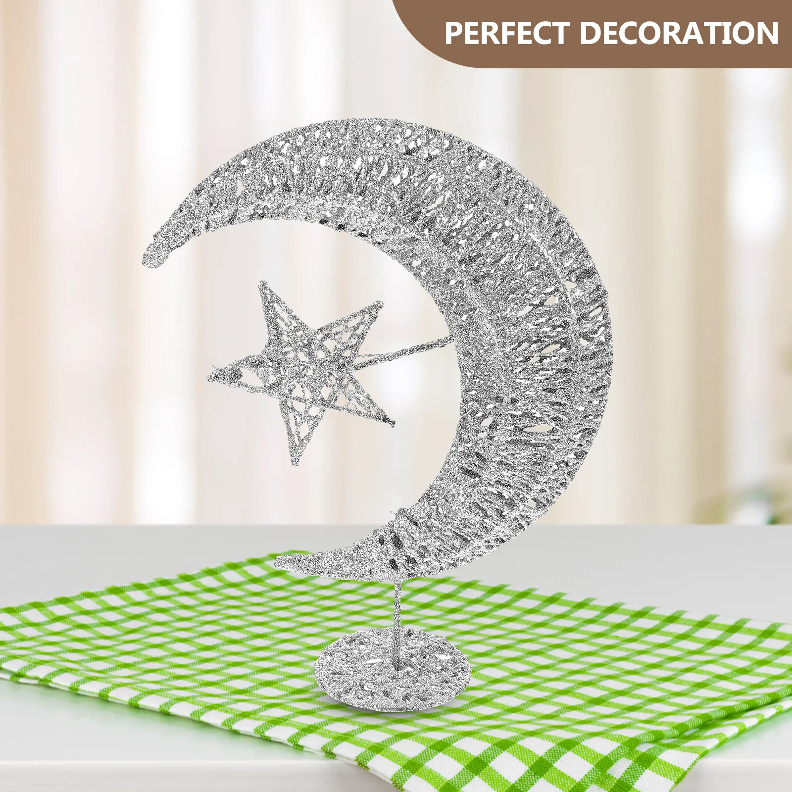 Christmas Ornaments Party Decorations Iron Moon Stars Glittering and Gold Tree Topper Home
Christmas Ornaments Party Decorations Iron Moon Stars Glittering and Gold Tree Topper Home