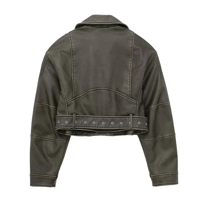 Women Oversized Vintage Loose Pu Faux Leather Short Jacket with Belt Streetwear Female Zipper Retro Moto Biker Coat Outwear
Women Oversized Vintage Loose Pu Faux Leather Short Jacket with Belt Streetwear Female Zipper Retro Moto Biker Coat Outwear