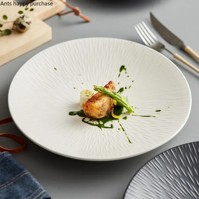Round Pure White Ceramic Plate Dinner Plates Western Plates Steak Plate Fruit Tray Salad Bowl Snack Tray Restaurant Tableware
Round Pure White Ceramic Plate Dinner Plates Western Plates Steak Plate Fruit Tray Salad Bowl Snack Tray Restaurant Tableware
