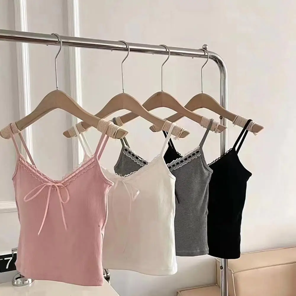 HOT Elegant Lace Sexy Vest Summer Casual Sleeveless T Shirts Girl's Slim Camisole INS Y2k Streetwear Backless Vest With Padded
HOT Elegant Lace Sexy Vest Summer Casual Sleeveless T Shirts Girl's Slim Camisole INS Y2k Streetwear Backless Vest With Padded