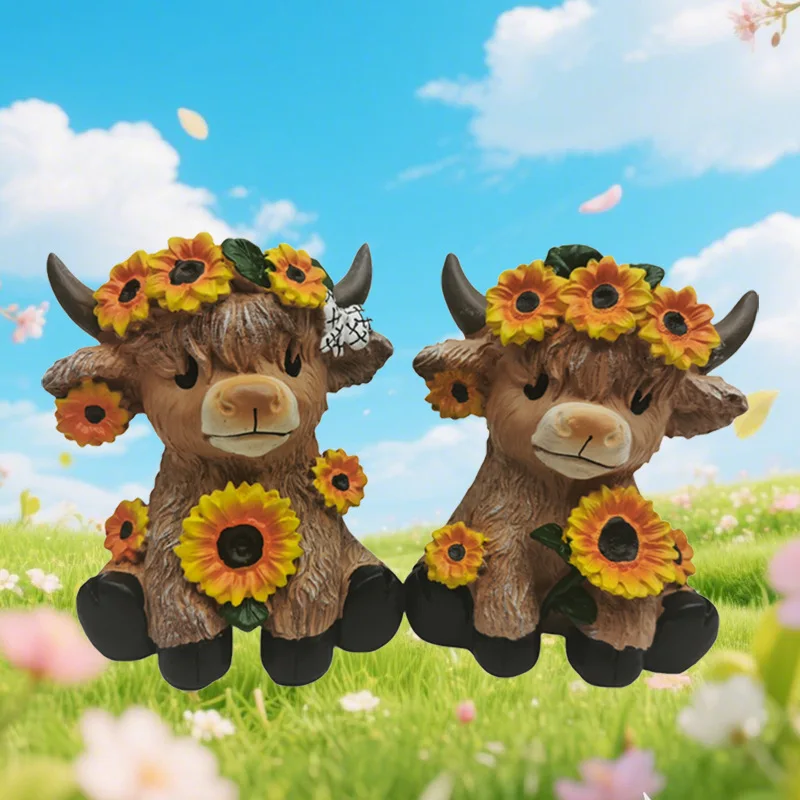 Highland Cow Resin Garden Decor - Flower Pot & Planter for Home & Yard, Handmade Animal Sculpture 
Highland Cow Resin Garden Decor - Flower Pot & Planter for Home & Yard, Handmade Animal Sculpture