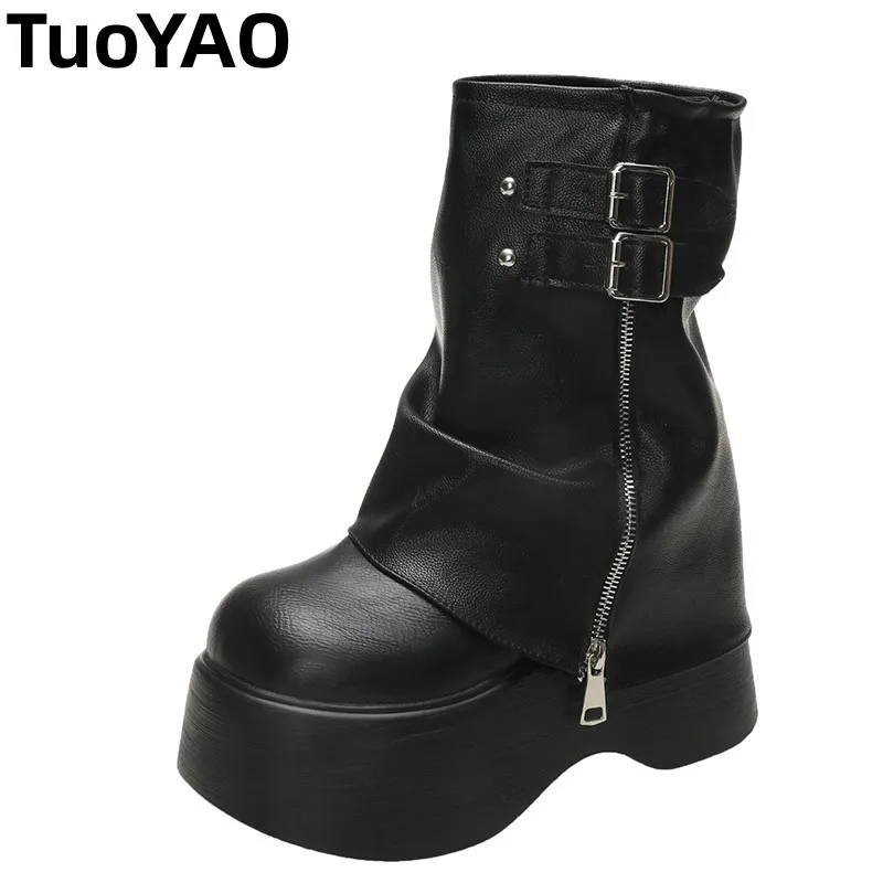 Мягкие кожаные ботильоны до середины икры, зима-осень, британские ботинки на высокой платформе на танкетке, новые женские массивные мотоциклетные ботинки 9 см 
Мягкие кожаные ботильоны до середины икры, зима-осень, британские ботинки на высокой платформе на танкетке, новые женские массивные мотоциклетные ботинки 9 см