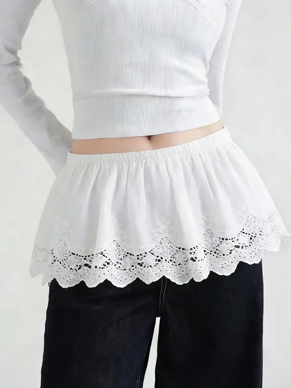 Lace Half-Skirt Women's Base Layer Pants Autumn Winter Inner Wear Tummy Covering Skirt High Waist Polyester Fiber Casual Skirt
Lace Half-Skirt Women's Base Layer Pants Autumn Winter Inner Wear Tummy Covering Skirt High Waist Polyester Fiber Casual Skirt