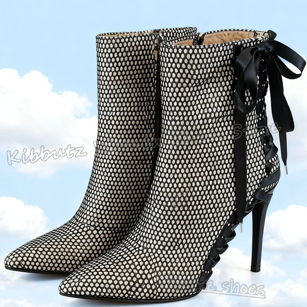 Ankle Boots Patchwork Lace-Up Pointy Thin Heels Fashion Luxury Elegant Comfortable Sexy Spicy Girl Party Dress Shoes New Leather
Ankle Boots Patchwork Lace-Up Pointy Thin Heels Fashion Luxury Elegant Comfortable Sexy Spicy Girl Party Dress Shoes New Leather