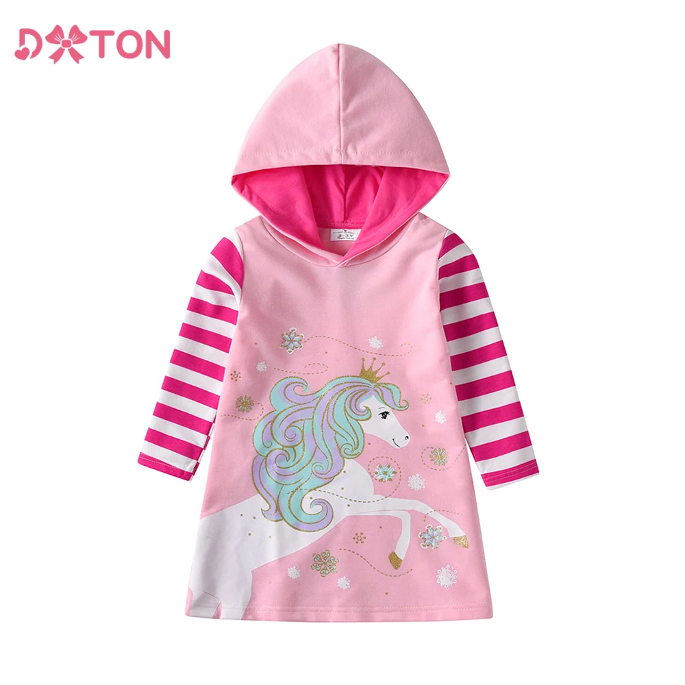 DXTON Hooded Children's Dress Unicorn Cartoon Vacation Toddler Baby Hoodied Dress Cotton Applique Winter Kids Girls School Dress
DXTON Hooded Children's Dress Unicorn Cartoon Vacation Toddler Baby Hoodied Dress Cotton Applique Winter Kids Girls School Dress