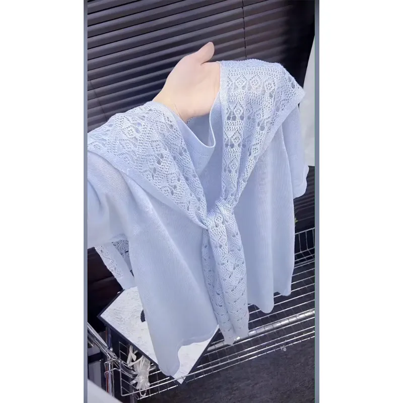 Loose Lace Knitted Shoulder Wrap Short Sleeve Women's Summer New plus Size Fashionable Versatile Top Korean Style Dopaamine
Loose Lace Knitted Shoulder Wrap Short Sleeve Women's Summer New plus Size Fashionable Versatile Top Korean Style Dopaamine