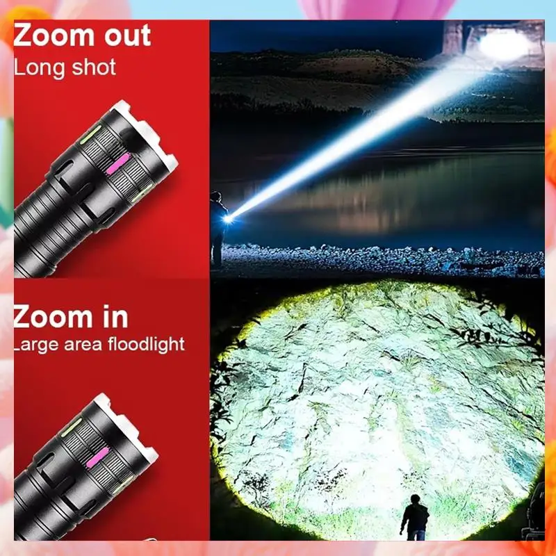 Ultra-Powerful 800W LED Flashlight USB Rechargeable, Super Bright, Long Range, Tactical Torch For Fishing And Camping-ABJQ
Ultra-Powerful 800W LED Flashlight USB Rechargeable, Super Bright, Long Range, Tactical Torch For Fishing And Camping-ABJQ