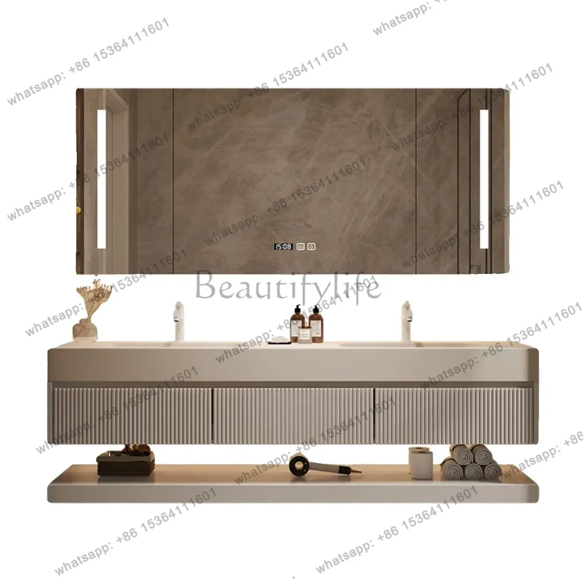 Simple double basin integrated basin oak paint bathroom cabinet toilet washstand
Simple double basin integrated basin oak paint bathroom cabinet toilet washstand