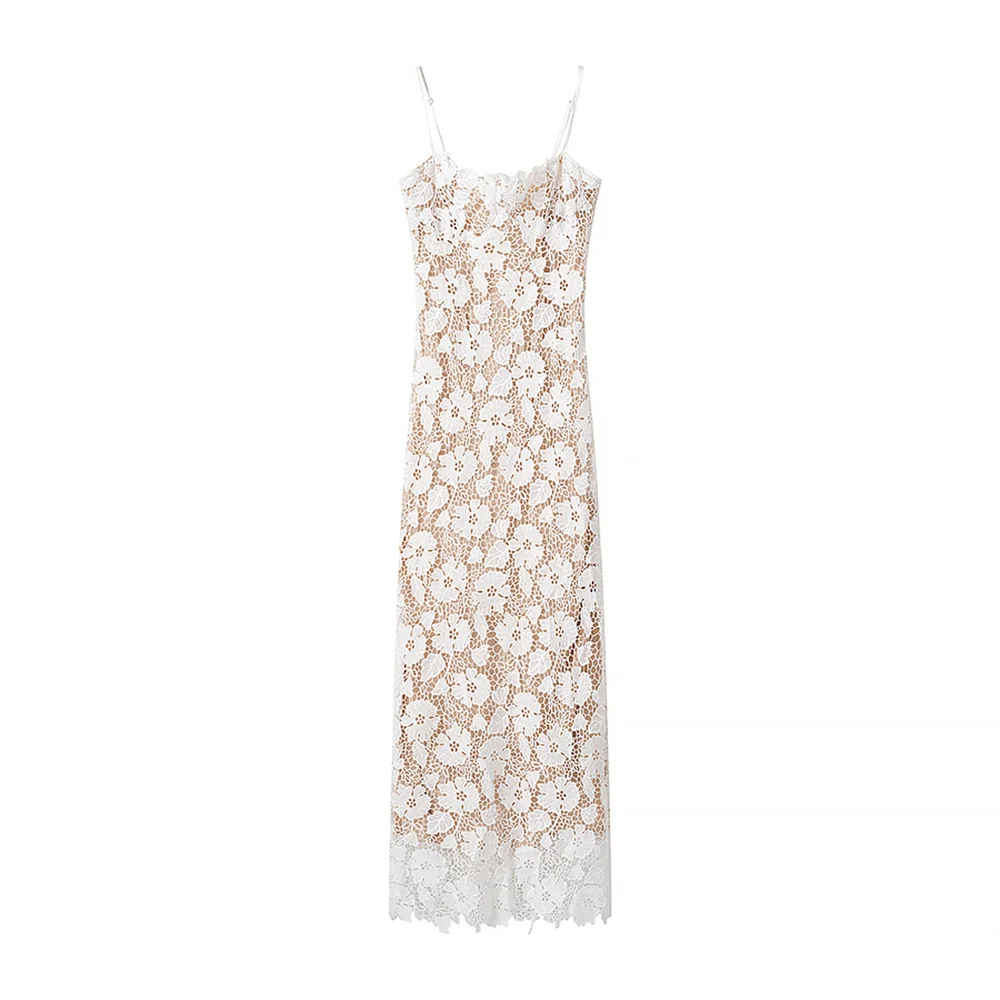 2025 TRAF Spring New Women's Fashion Sleeveless Slimming Lace Strap Sexy Temperament Folding Waist Split Strap Dress
2025 TRAF Spring New Women's Fashion Sleeveless Slimming Lace Strap Sexy Temperament Folding Waist Split Strap Dress