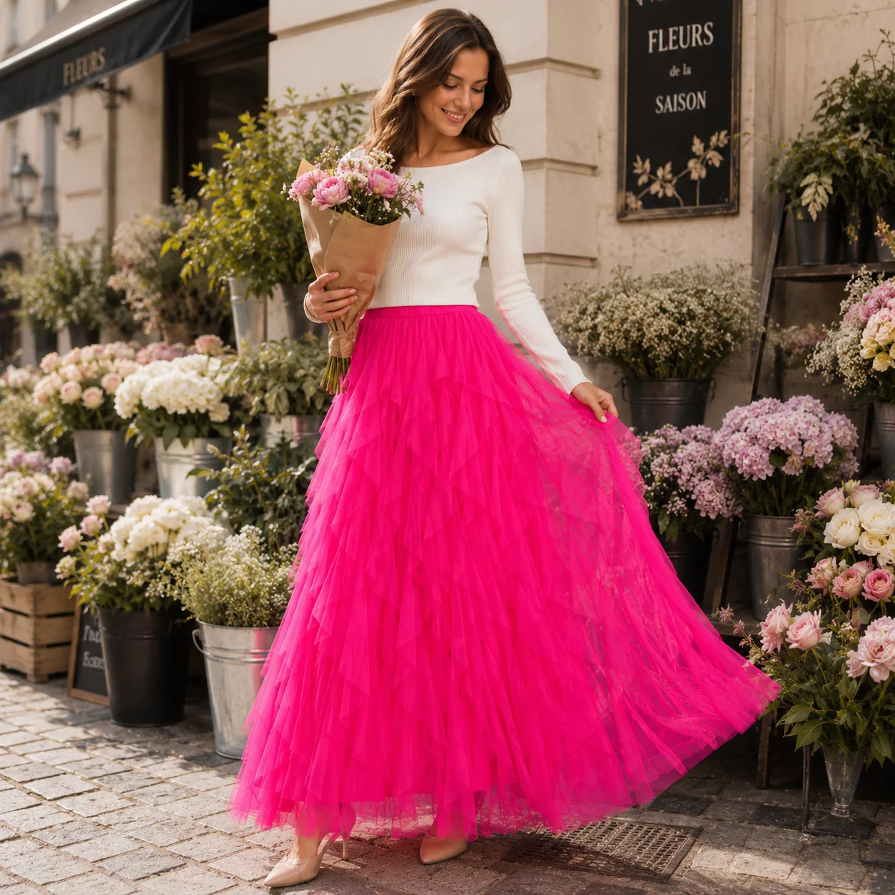 Women Fairycore Tulle Long Maxi Skirt High Waist Pleated Mesh Tutu Skirt Solid Color Elegant Spring Summer Vacation Clothes
Women Fairycore Tulle Long Maxi Skirt High Waist Pleated Mesh Tutu Skirt Solid Color Elegant Spring Summer Vacation Clothes