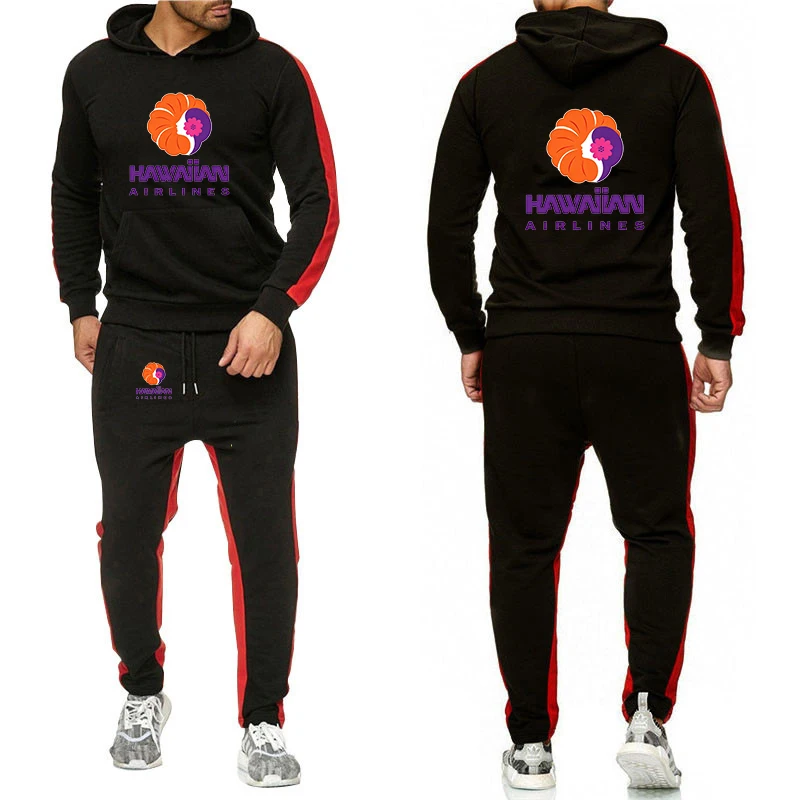 Hawaiian Airlines Graphic Men's solid-color suits are suitable for the spring-autumn two-piece sets hoodies
Hawaiian Airlines Graphic Men's solid-color suits are suitable for the spring-autumn two-piece sets hoodies