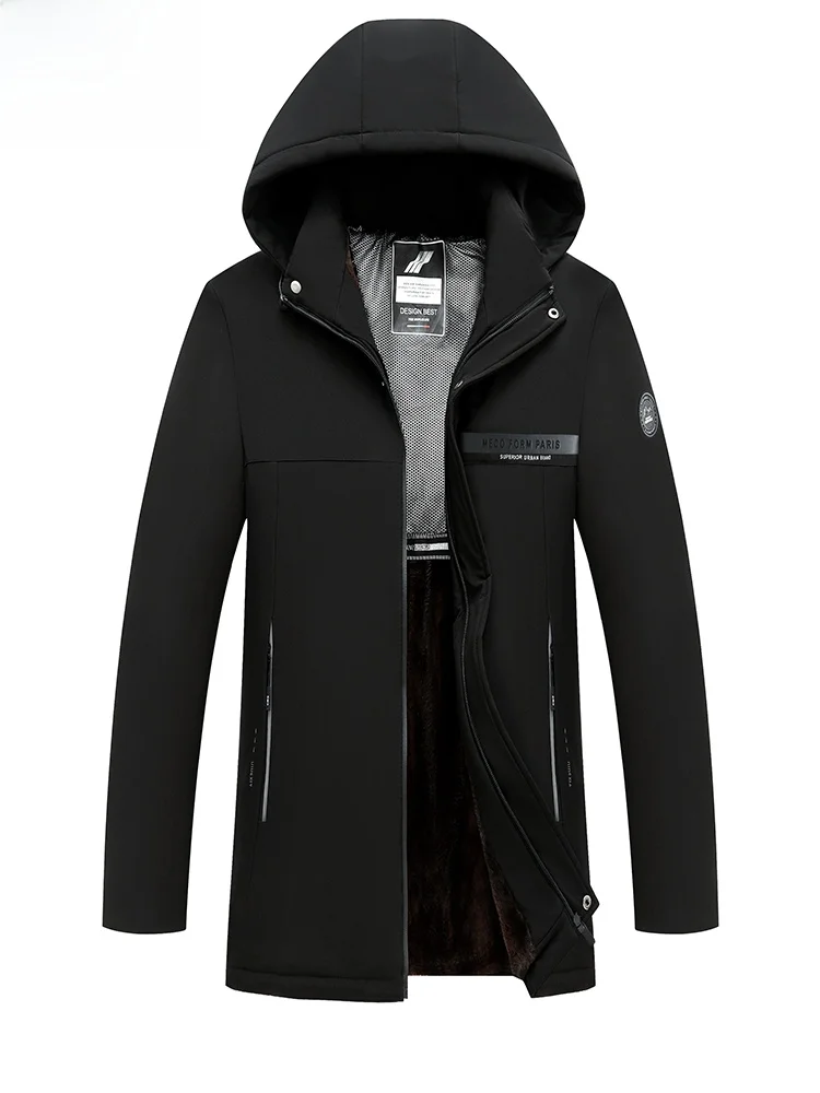 Thiened Fce Men's Windbreaker Coat Long Sve Stand Fit Hooded Zipper Closure Warmth Assurance Polyester Fiber Jaet
Thiened Fce Men's Windbreaker Coat Long Sve Stand Fit Hooded Zipper Closure Warmth Assurance Polyester Fiber Jaet