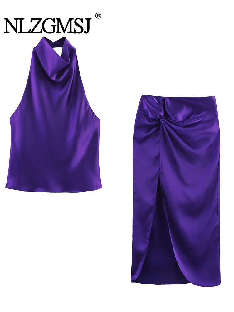 2025 летние комплекты с длинной юбкой для женщин, комплект из 2 предметов, модный атласный укороченный топ + юбки миди, элегантный женский костюм
2025 летние комплекты с длинной юбкой для женщин, комплект из 2 предметов, модный атласный укороченный топ + юбки миди, элегантный женский костюм