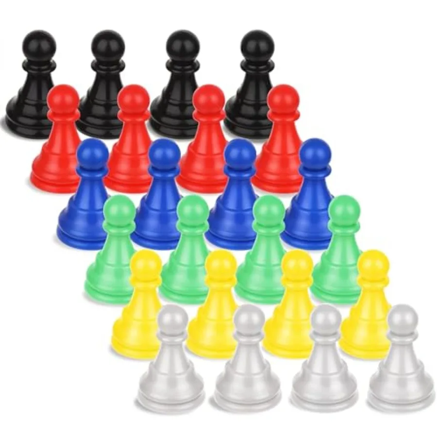 28pc Multicolor Board Game Piece, Game Pawn Include 24 Che Piece and 4 Dice Game Piece for Board Game Platic Che Checker Game C
28pc Multicolor Board Game Piece, Game Pawn Include 24 Che Piece and 4 Dice Game Piece for Board Game Platic Che Checker Game C