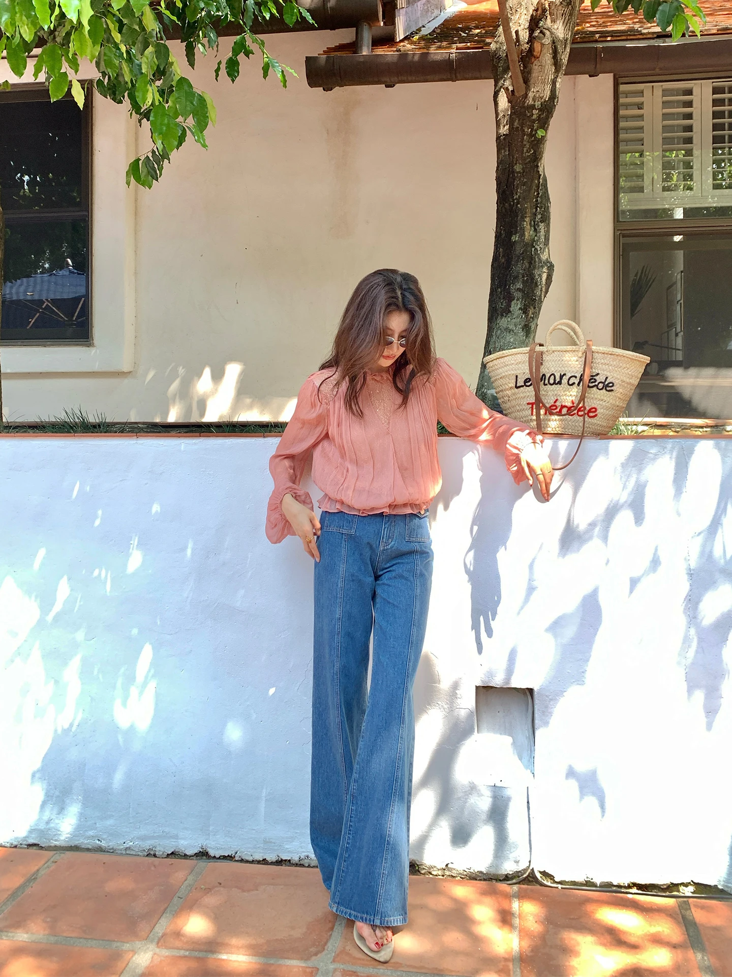High Waist Wide Leg Denim Jeans Women's Casual Trousers Straight Cut Natural Waist Cotton 100% Washed Blue Long Pants
High Waist Wide Leg Denim Jeans Women's Casual Trousers Straight Cut Natural Waist Cotton 100% Washed Blue Long Pants