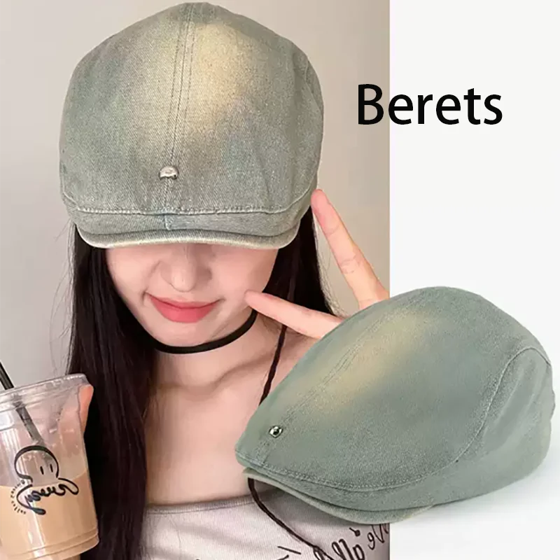 Spring Autumn American Style Denim Berets For Women Retro Fashion Newsboy Cap For Men Simple Solid Color Forward Cap
Spring Autumn American Style Denim Berets For Women Retro Fashion Newsboy Cap For Men Simple Solid Color Forward Cap
