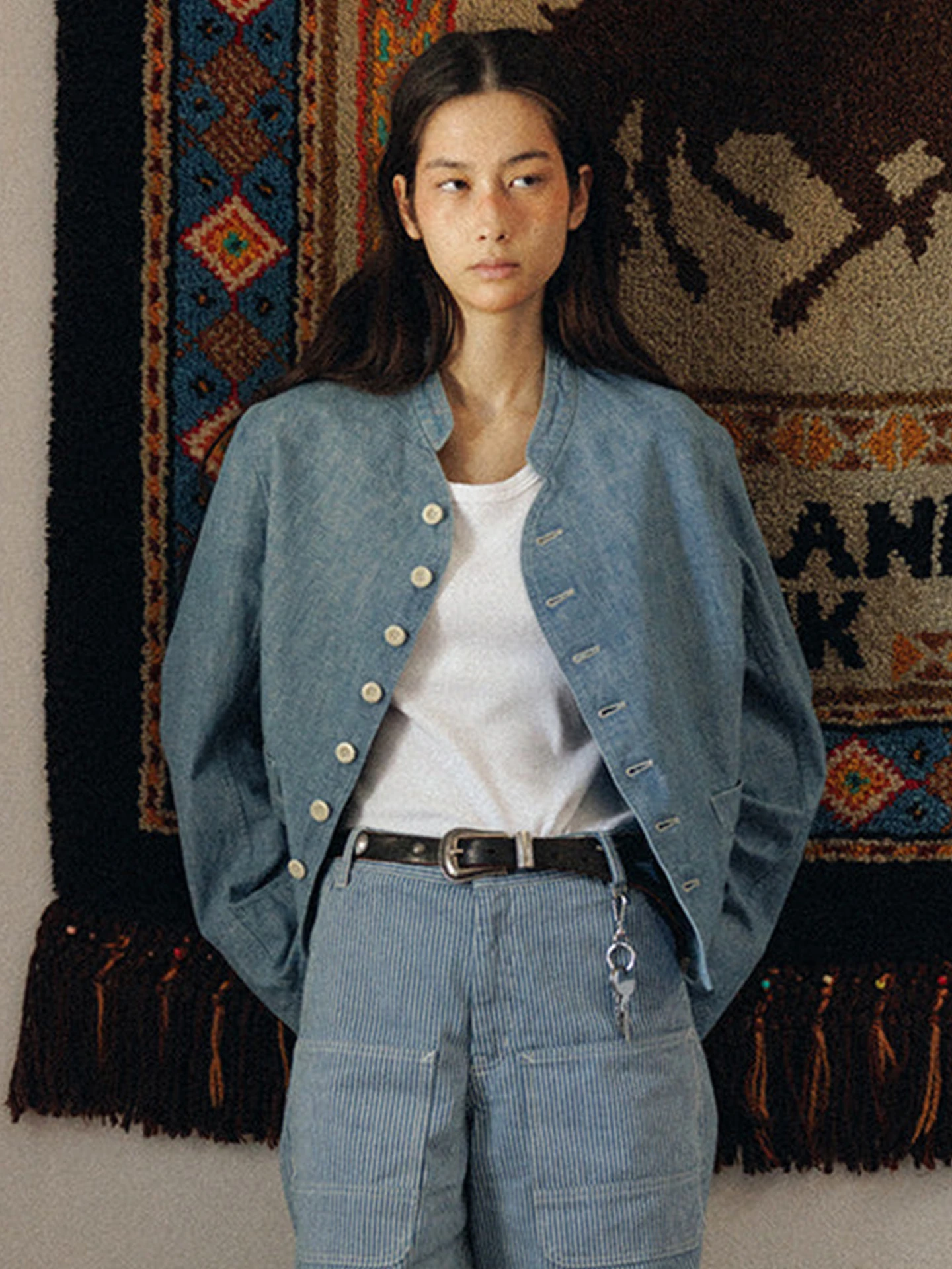 Casual Cotton Linen Short Jacket Women's Spring Summer New Vintage Stand Collar Batwing Sleeve Denim Jacket Top
Casual Cotton Linen Short Jacket Women's Spring Summer New Vintage Stand Collar Batwing Sleeve Denim Jacket Top