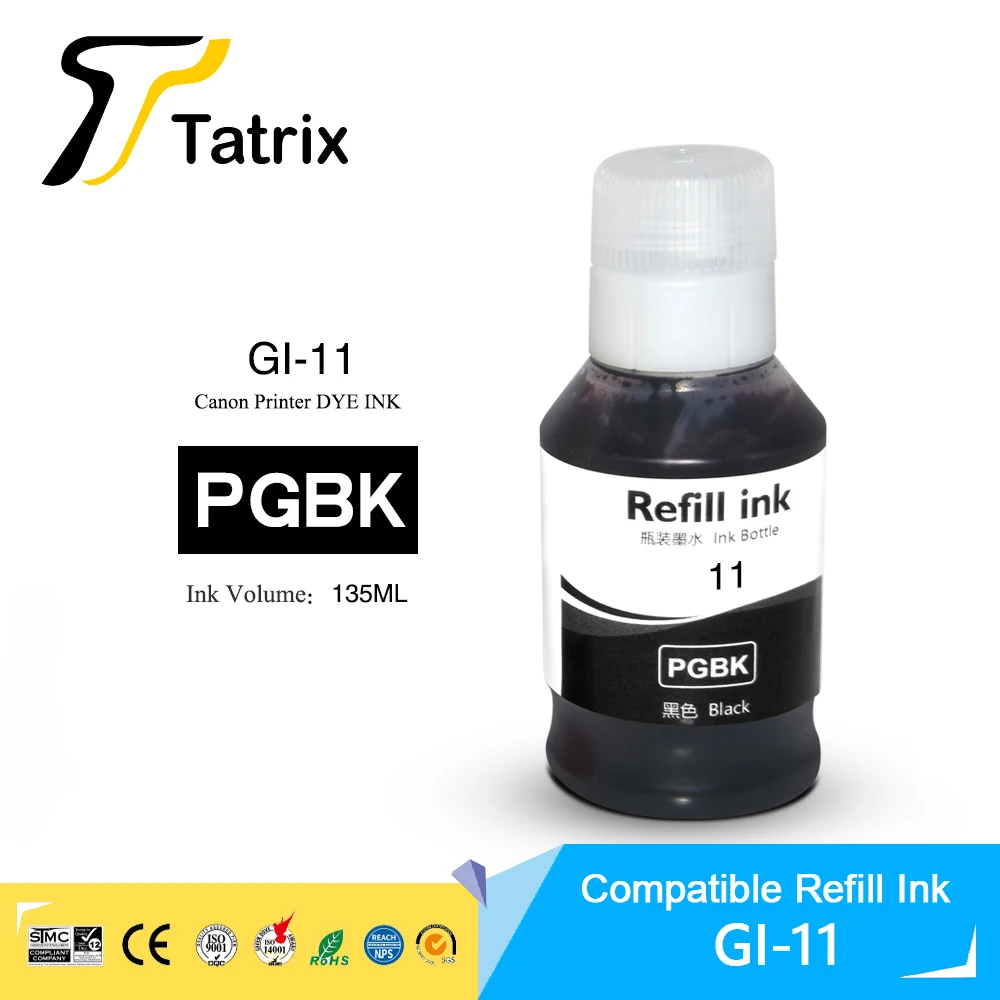 Чернила Tatrix GI11 GI-11 Premium Color, совместимые, на водной основе, для заправки, для принтеров Canon PIXMA G2160 G3160, MC-G02
Чернила Tatrix GI11 GI-11 Premium Color, совместимые, на водной основе, для заправки, для принтеров Canon PIXMA G2160 G3160, MC-G02