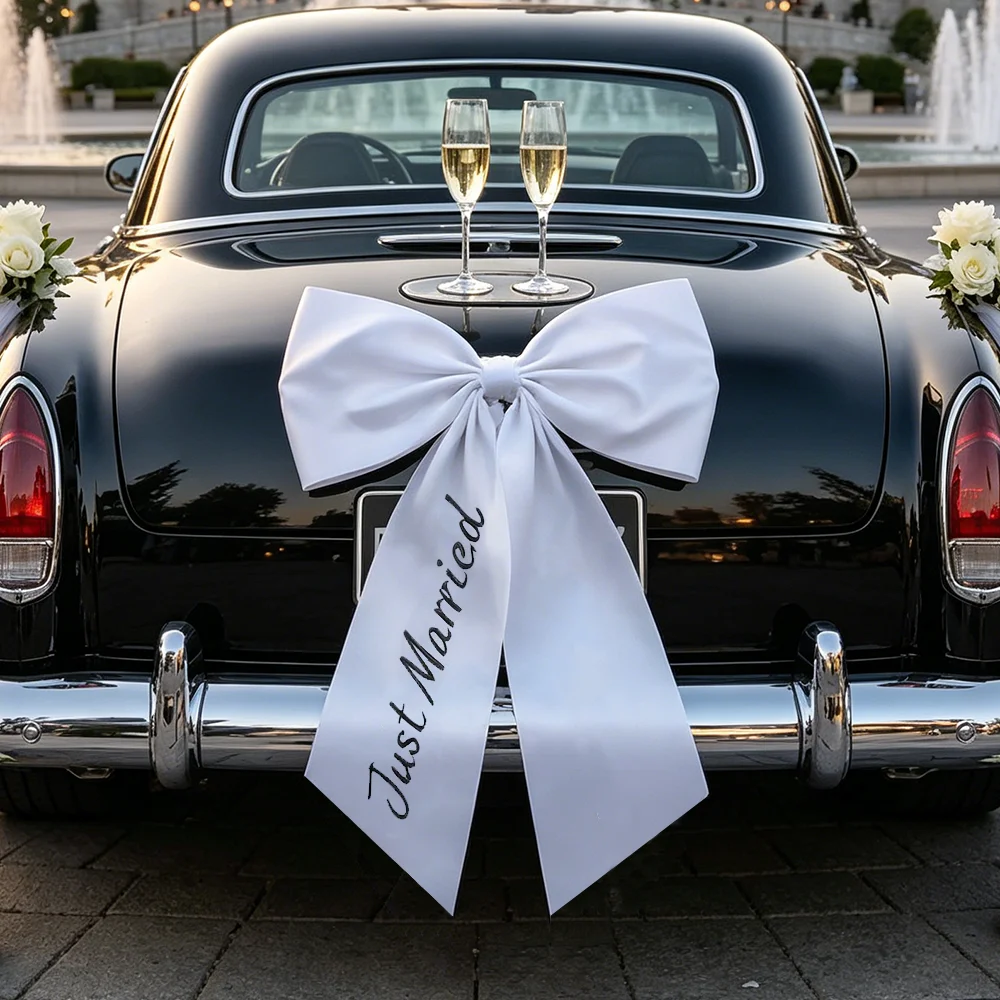 Just Married Wedding Car Large Bow Bridal Shower Elegant Wall Decoration Wedding Photo Prop Keepsake Honeymoon Car Accessories
Just Married Wedding Car Large Bow Bridal Shower Elegant Wall Decoration Wedding Photo Prop Keepsake Honeymoon Car Accessories