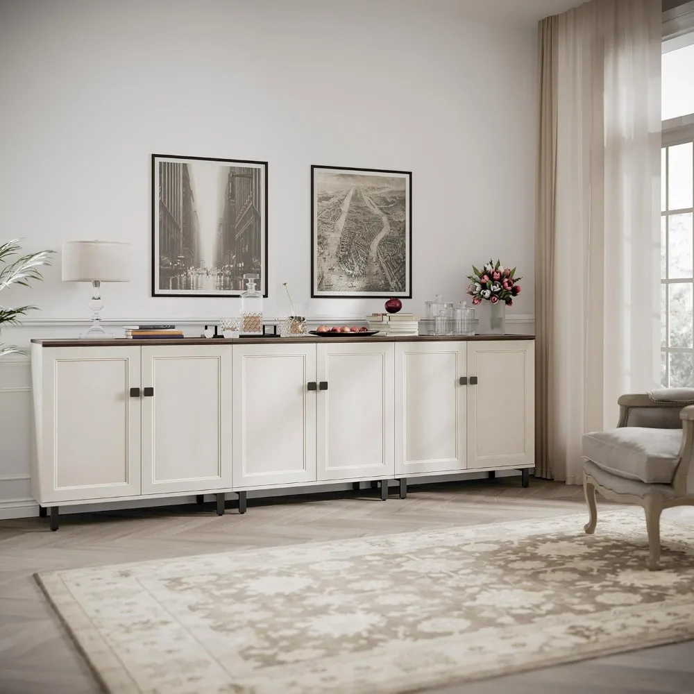 Buffet Sideboard Cabinet Farmhouse Modern 3 in1 Storage Cabinets with Adjustable Shelves for Kitchen, Coffee Bar Cabinet
Buffet Sideboard Cabinet Farmhouse Modern 3 in1 Storage Cabinets with Adjustable Shelves for Kitchen, Coffee Bar Cabinet