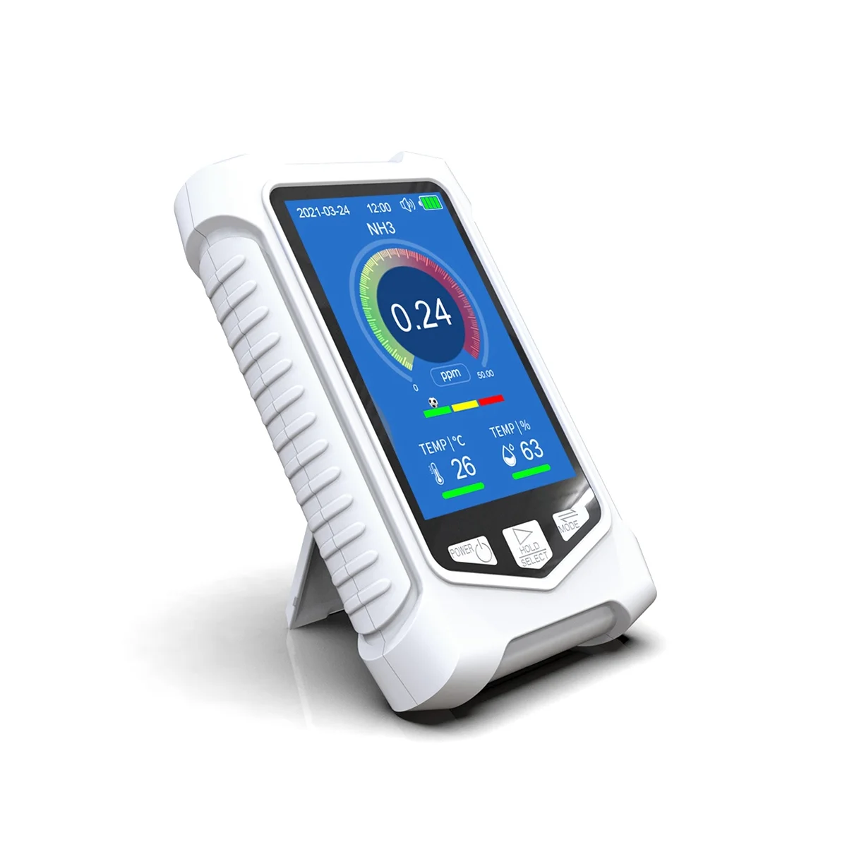 Air Quality Monitor, Ammonia Test Meter 3.5 Inch LCD NH3 Concentration Tester Ammonia Detector Ammonia Alarm Device
Air Quality Monitor, Ammonia Test Meter 3.5 Inch LCD NH3 Concentration Tester Ammonia Detector Ammonia Alarm Device