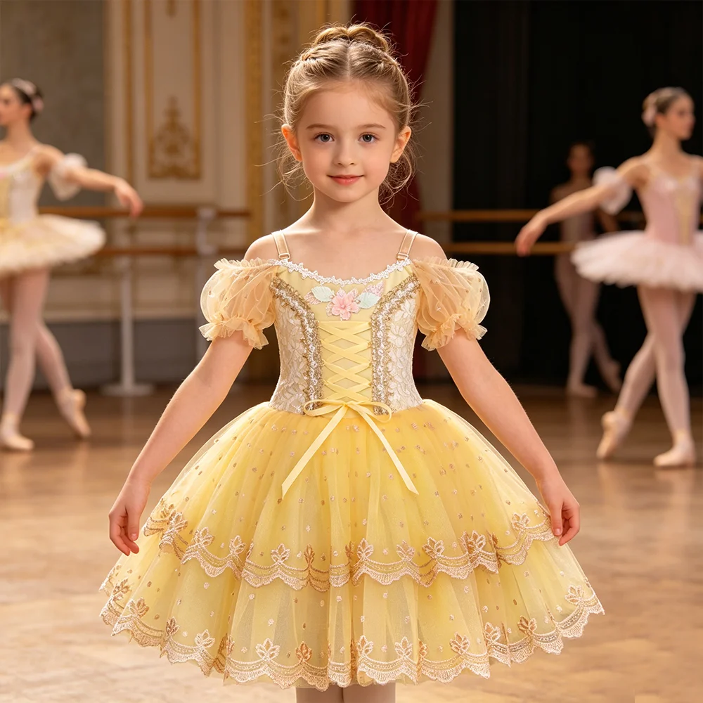 Children's Romantic Long Ballet Tutu Girls' Tulle Dance Dress for Stage Performance & Party Professional Ballerina Costume
Children's Romantic Long Ballet Tutu Girls' Tulle Dance Dress for Stage Performance & Party Professional Ballerina Costume 