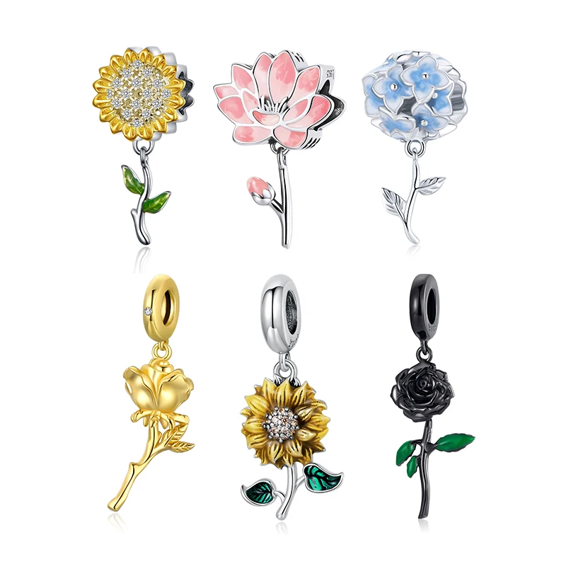 WOSTU 925 Sterling Silver Lotus Roseflower Sunflower Charms Beads Fit Original Bracelet Necklace Women Valentine Jewelry Gift
WOSTU 925 Sterling Silver Lotus Roseflower Sunflower Charms Beads Fit Original Bracelet Necklace Women Valentine Jewelry Gift
