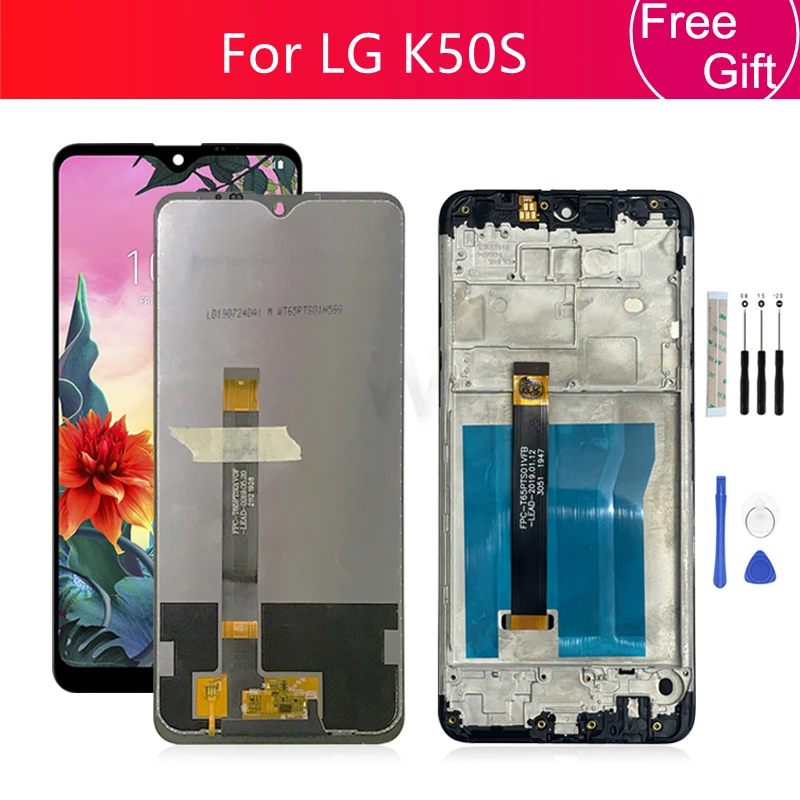 ЖК-дисплей для LG K50S с сенсорным экраном и дигитайзером в сборе, дисплей с рамкой для замены для LG K50S, ЖК-дисплей LMX540HM 6,5''
ЖК-дисплей для LG K50S с сенсорным экраном и дигитайзером в сборе, дисплей с рамкой для замены для LG K50S, ЖК-дисплей LMX540HM 6,5''