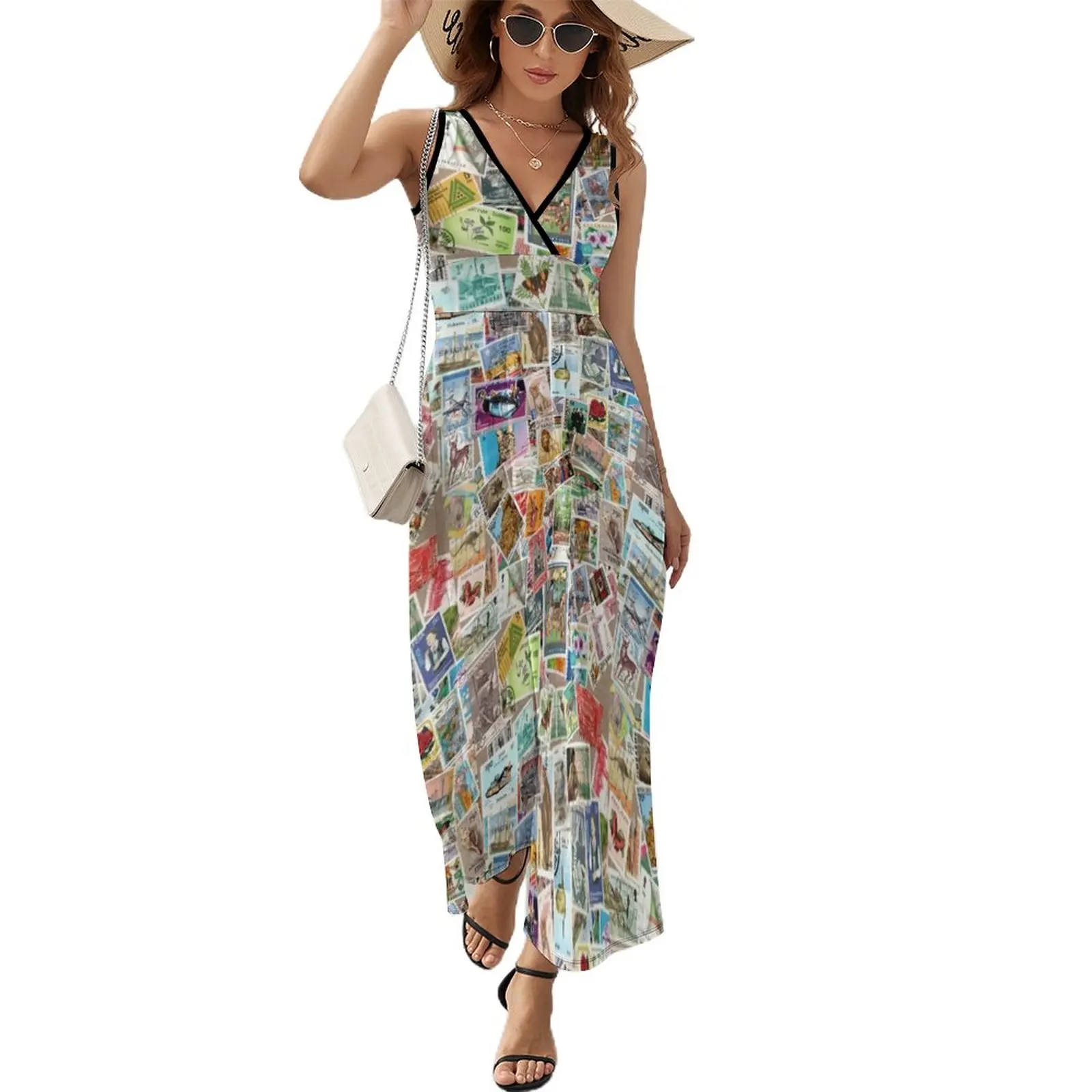 Vintage postage stamps Sleeveless Dress fairy dress woman dress women's luxury party dress
Vintage postage stamps Sleeveless Dress fairy dress woman dress women's luxury party dress