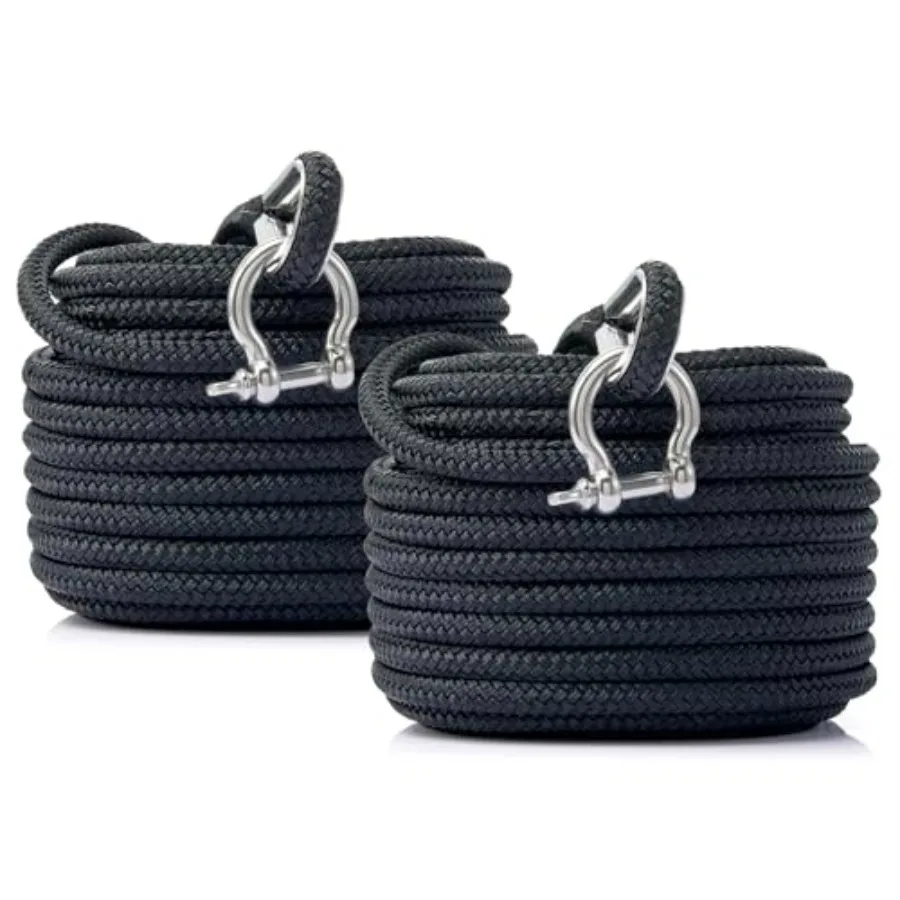 RainierSupplyCo 2 Pack Boat Anchor Rope - Double Braided Marine Rope Anchor Line - 50Feet Nylon Boating Line with 316 Stainless
RainierSupplyCo 2 Pack Boat Anchor Rope - Double Braided Marine Rope Anchor Line - 50Feet Nylon Boating Line with 316 Stainless