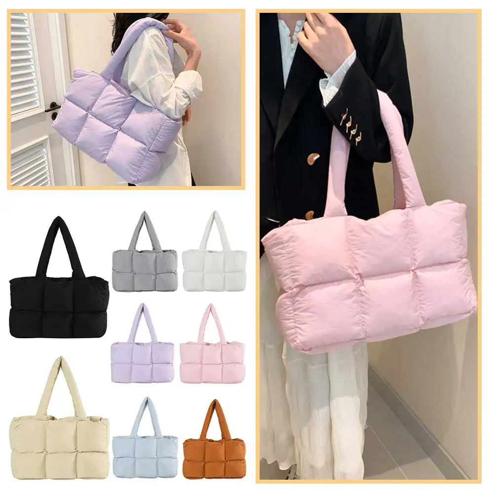 Women Simple Cloud Bag Solid Color Quilted Fashion Shopping Bag Large Capacity Soft Cloud Tote Bag Trendy Commuting Bags
Women Simple Cloud Bag Solid Color Quilted Fashion Shopping Bag Large Capacity Soft Cloud Tote Bag Trendy Commuting Bags