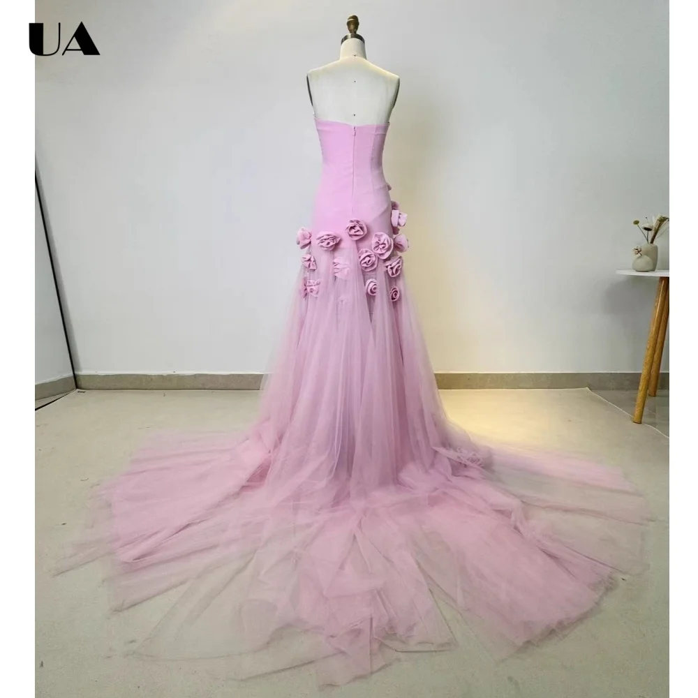 ULBYANRY Customized Solid Mesh Strapless Evening Dresses for Women Exquisite 3D Flower Party Dress Elegant Court Train Ball Gown
ULBYANRY Customized Solid Mesh Strapless Evening Dresses for Women Exquisite 3D Flower Party Dress Elegant Court Train Ball Gown
