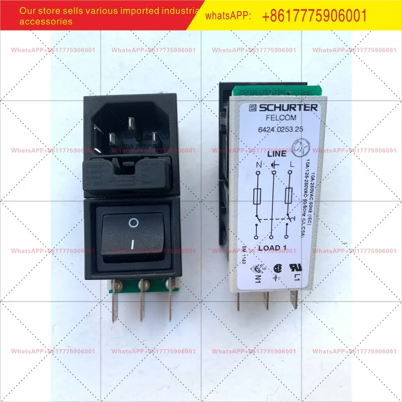 SCHURTER 6424.0253.25 Power Connector Module 10A250V
SCHURTER 6424.0253.25 Power Connector Module 10A250V