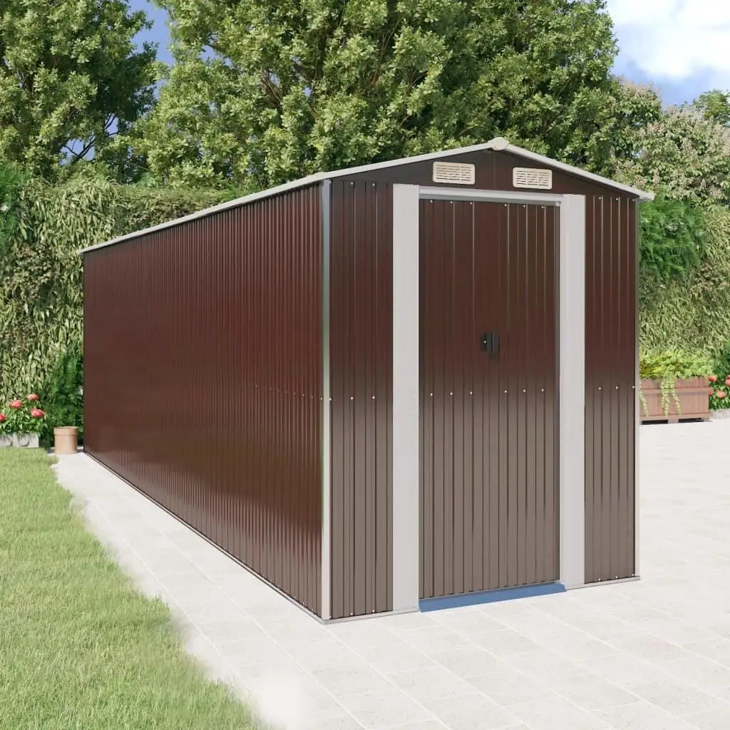 Galvanized Steel Garden Shed Dark Brown Large Size Heavy Duty Outdoor Storage Shed
Galvanized Steel Garden Shed Dark Brown Large Size Heavy Duty Outdoor Storage Shed