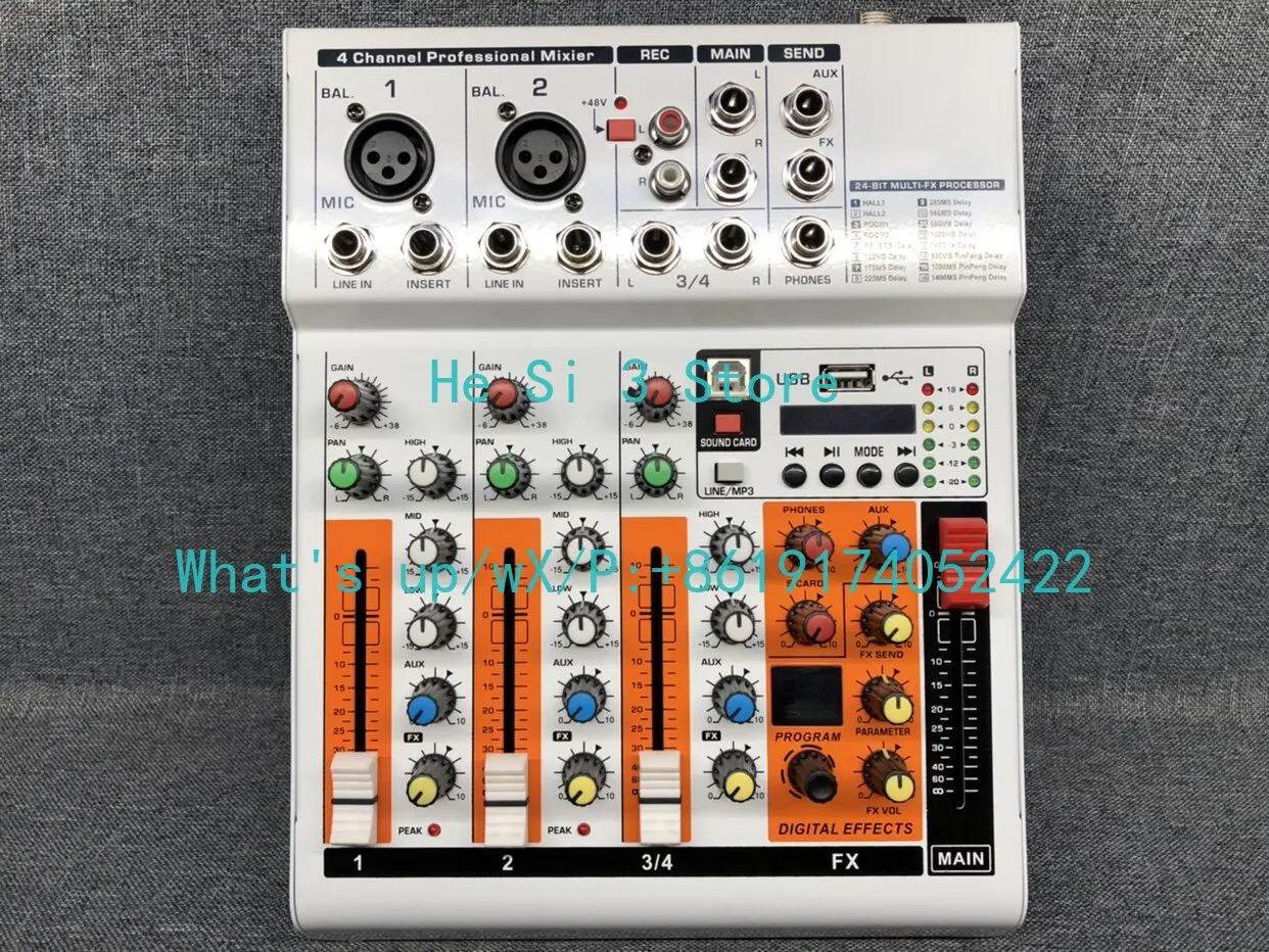 Live streaming small mini professional mixer built-in sound card USB lossless player DSP effects
Live streaming small mini professional mixer built-in sound card USB lossless player DSP effects