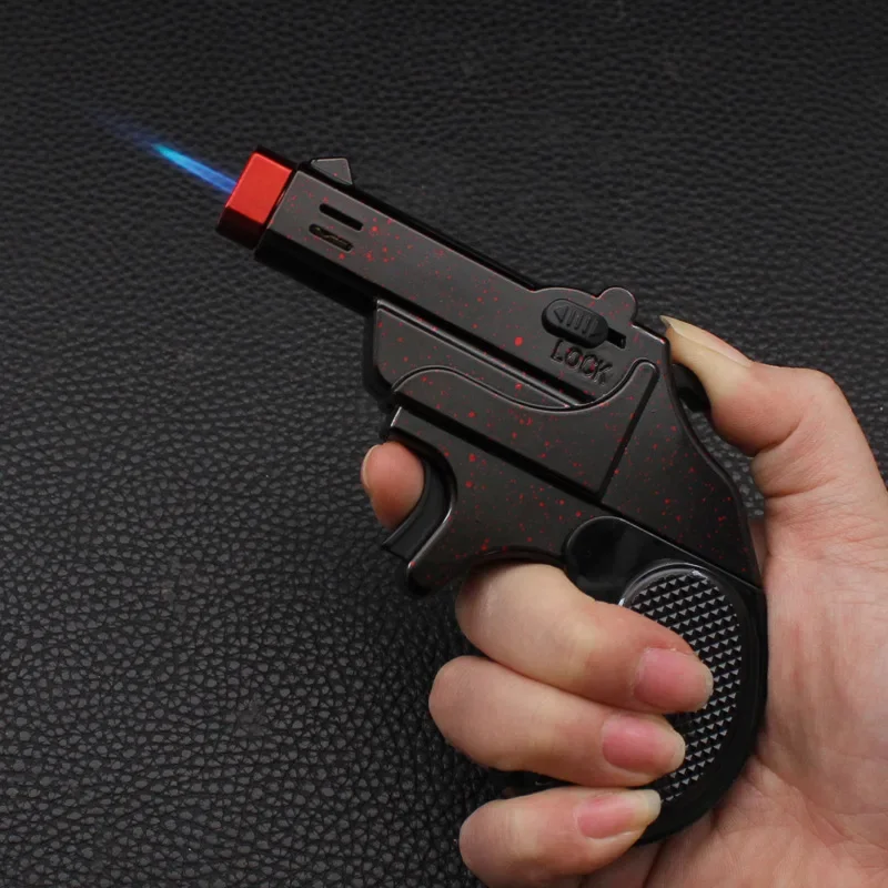 New Windproof Foldable Signal Gun shaped Inflatable Lighter Metal Lockable Jet Flame Belt Safety Flame Lock Lighter Men's Gift
New Windproof Foldable Signal Gun shaped Inflatable Lighter Metal Lockable Jet Flame Belt Safety Flame Lock Lighter Men's Gift
