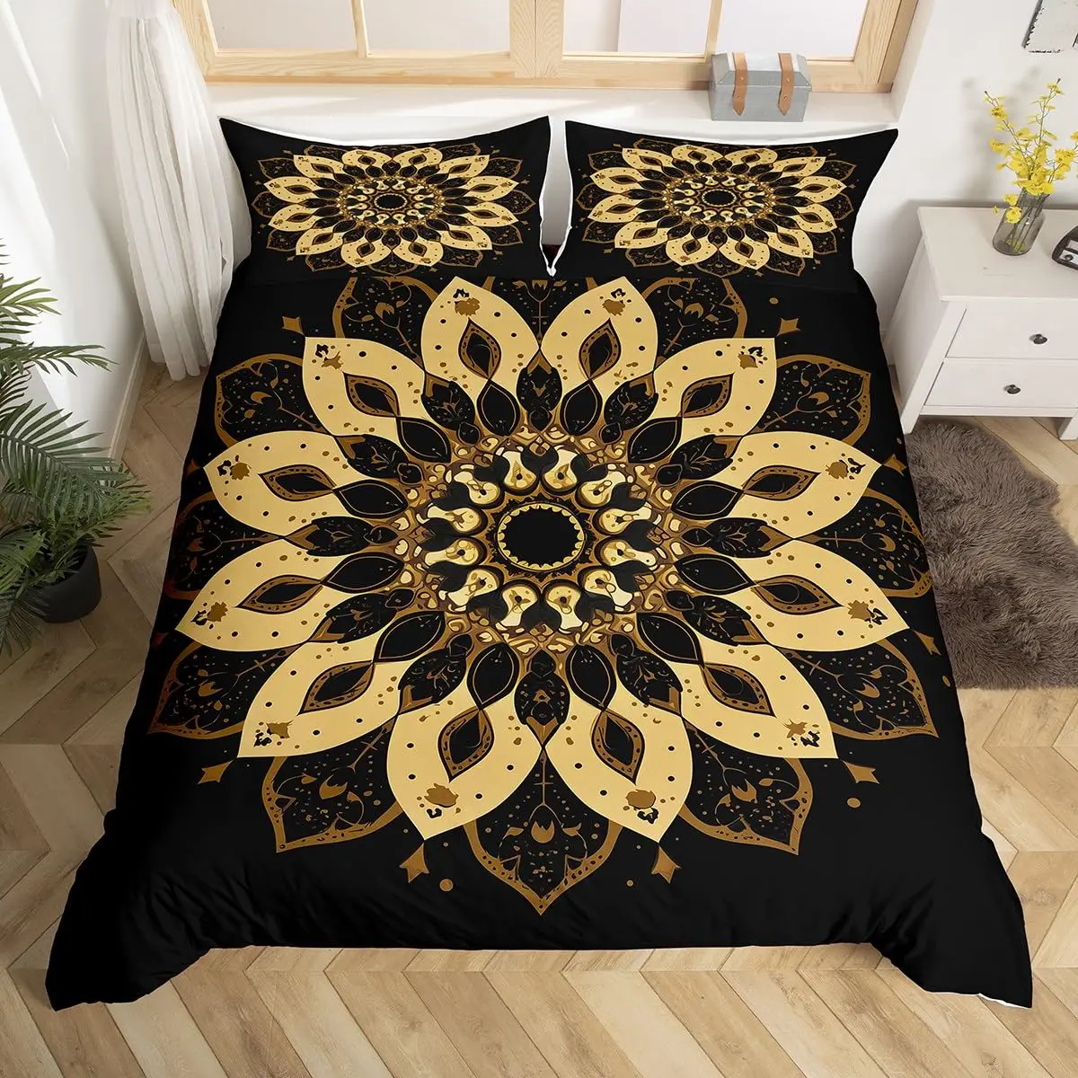 Retro Mandala Floral Duvet Cover Queen Color Lotus Flower Comforter Cover Abstract Art Bedding Set Bohemian Exotic Quilt Cover
Retro Mandala Floral Duvet Cover Queen Color Lotus Flower Comforter Cover Abstract Art Bedding Set Bohemian Exotic Quilt Cover