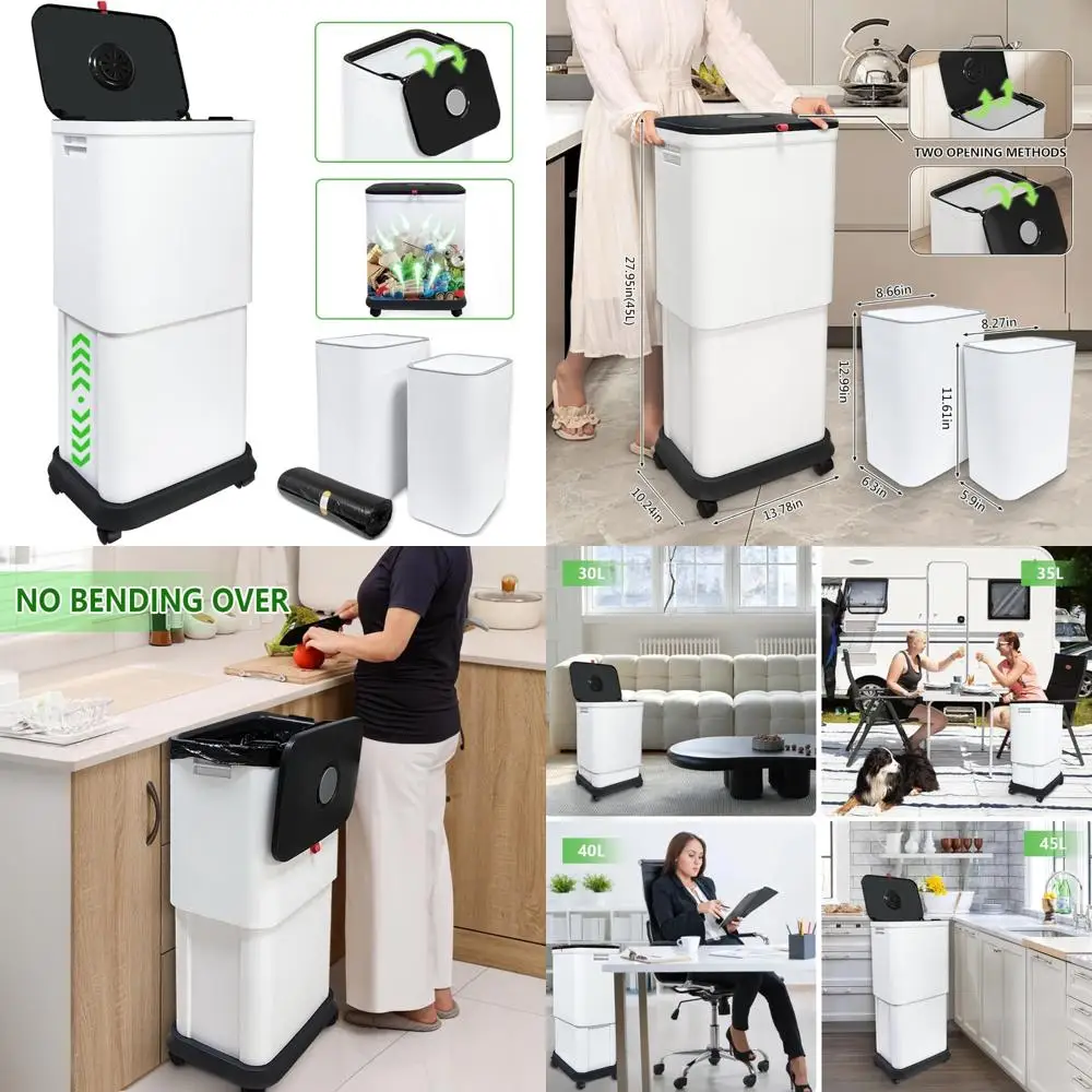 13 Gallon Kitchen Trash Can with Lid, 3 Pack, Suitable for Home, Office, Bedroom, Living Room, Outdoor Use, 45 Liter Waste Bin
13 Gallon Kitchen Trash Can with Lid, 3 Pack, Suitable for Home, Office, Bedroom, Living Room, Outdoor Use, 45 Liter Waste Bin