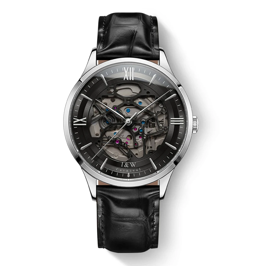 I&W Men Automatic Watch Top Luxury Brand Watches Mechanical Wristwatch Skeleton Dial Waterproof Sapphire Leather Strap
I&W Men Automatic Watch Top Luxury Brand Watches Mechanical Wristwatch Skeleton Dial Waterproof Sapphire Leather Strap