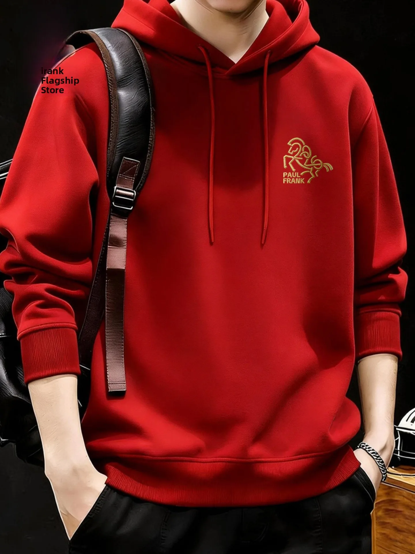 Monkey Hooded Sweatirt Red Fce Men's Winter Casual Faion Print Cotton Polyester Blend Thiened Coat
Monkey Hooded Sweatirt Red Fce Men's Winter Casual Faion Print Cotton Polyester Blend Thiened Coat