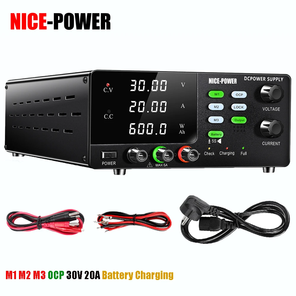 NICE POWER R-SPS3020C Зарядное устройство для литиевой батареи Lifepo4 12 В 24 В 30 В 20 А Адаптер высокой мощности Импульсный источник питания постоянного тока Ремонт OCP 
NICE POWER R-SPS3020C Зарядное устройство для литиевой батареи Lifepo4 12 В 24 В 30 В 20 А Адаптер высокой мощности Импульсный источник питания постоянного тока Ремонт OCP