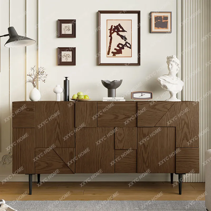 Vintage-style entryway cabinet, living room dining sideboard, decorative storage, minimalist solid wood side cabinet
Vintage-style entryway cabinet, living room dining sideboard, decorative storage, minimalist solid wood side cabinet